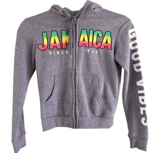 Gray Jamaica Kids Hoodie Good Vibes
